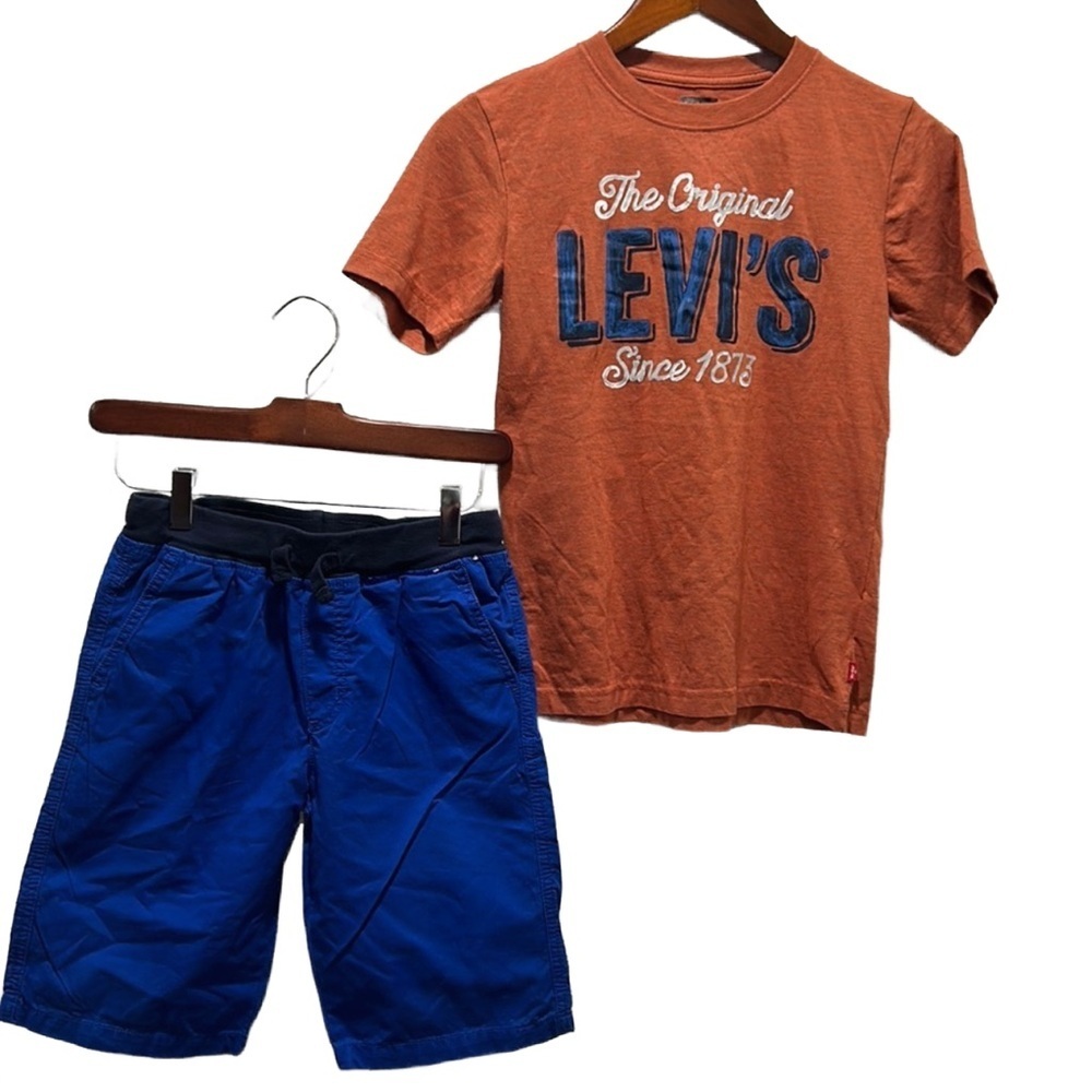 Levi’s & Gymboree orange and blue boys SET size 12 GUC.